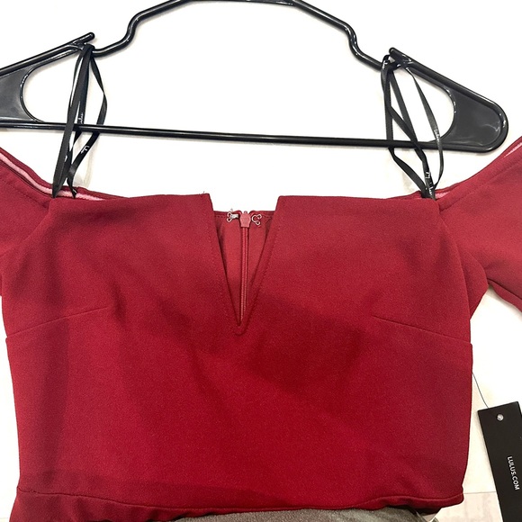 Lulu’s Lynne Burgundy Dress - Picture 3 of 5